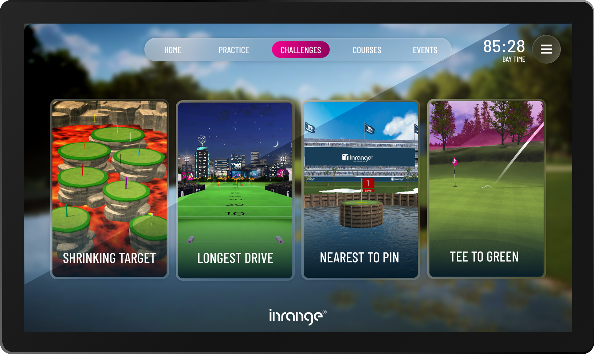 Inrange entertainment games and challenges